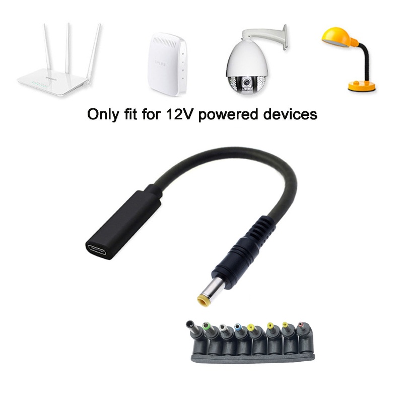 Bộ ChuyểN ĐổI USB C / Type-C PD Sang 12V 3.5 / 4.0 / 4.8 / 5.5 / 6.3 / 6.4mm Cho DảI ĐèN LED