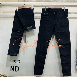 Quần jean đen nam,quần bò đen nam 2 kiểu basic siêu đẹp yam7-0000153 jean trơn- jean trơn rách gối