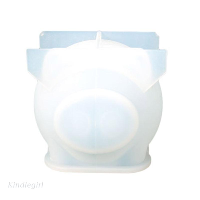 Khuôn silicon làm móc khóa thủ công hình chú heo dễ thương