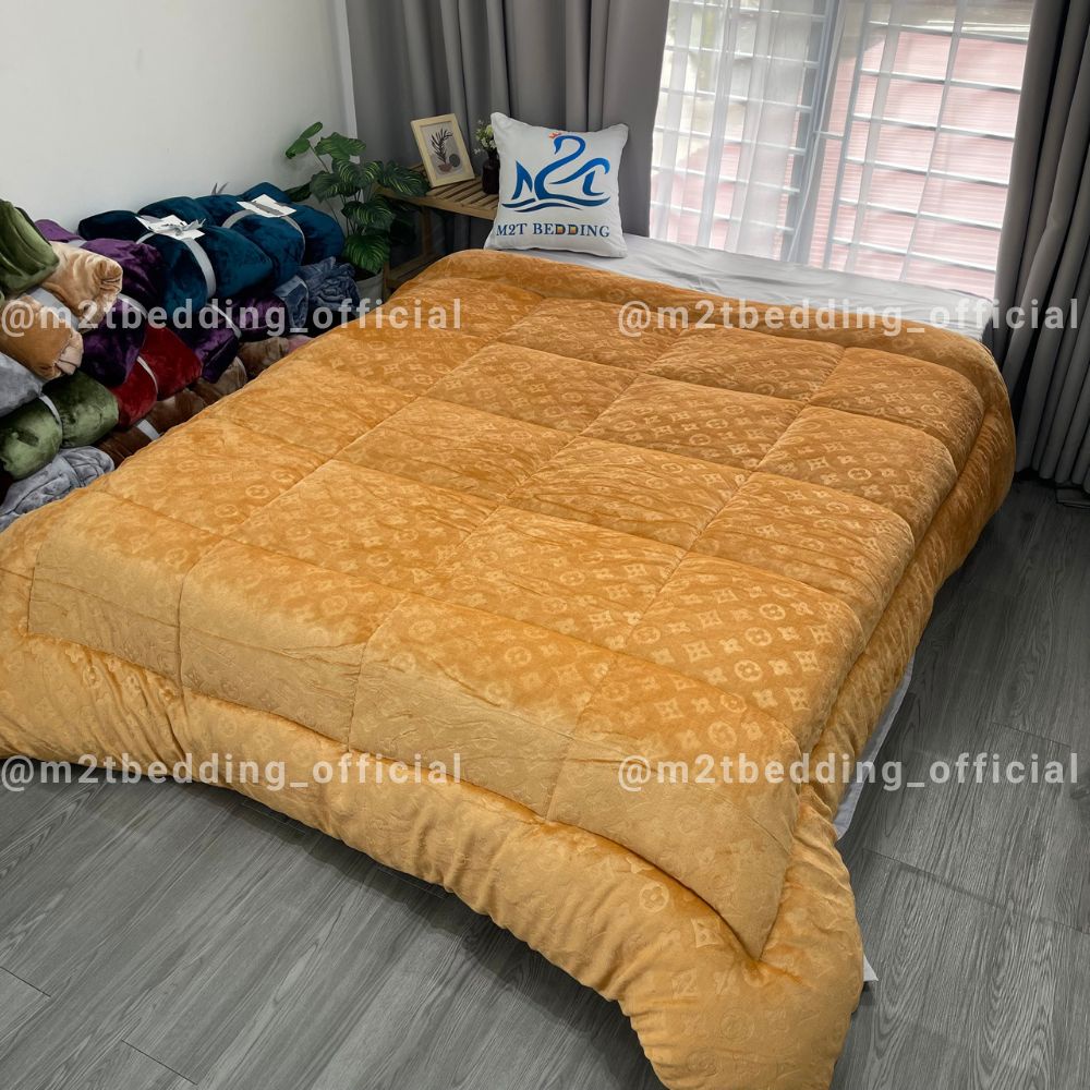 Chăn lông cừu đại hàn M2T bedding hàng nhập khẩu  siêu dày, siêu ấm - mền lông cừu cho thời tiết lạnh