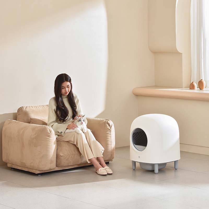 Nhà vệ sinh mèo tự động/máy dọn vệ sinh phân mèo tự động Petree Minion 2022