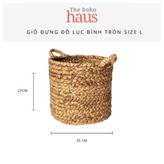 Giỏ đựng đồ lục bình tròn