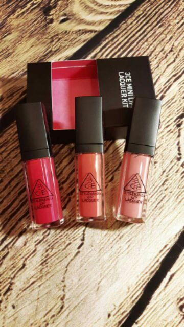 Set son 3CE Mini Lip Lacquer Kit chính hãng