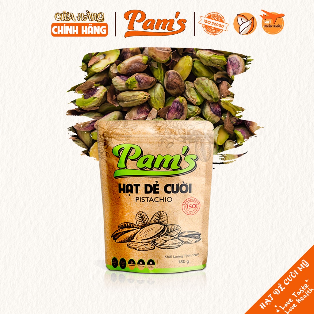 Hạt Dẻ Cười Nhập Khẩu Mỹ Pams(180g/túi) Rang Mộc Béo Bùi Giòn Thơm, Không Tẩy Trắng