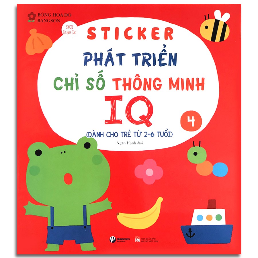 Sách - Sticker Phát triển chỉ số thông minh IQ dành cho trẻ 2-6 tuổi - Tập 4