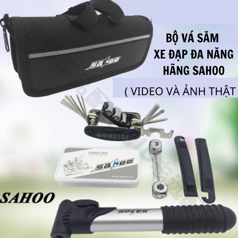 Bộ Sửa Xe Đạp, Vá Săm Xe Đạp Đa Năng Chuẩn SAHOO Kèm Hộp  Có Miếng Vá và