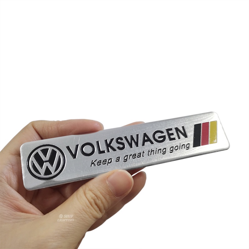 1 x Miếng Dán Logo R-line Bằng Nhôm Thay Thế Cho Xe Hơi VW Volkswagen