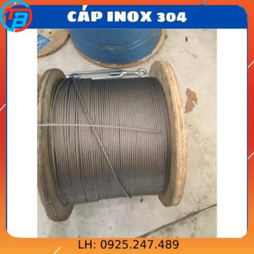 10 mét Cáp inox 304 (1,5 ly, 2 ly, 3 ly, 4 ly) CÁP THÉP Thái Bình Vina