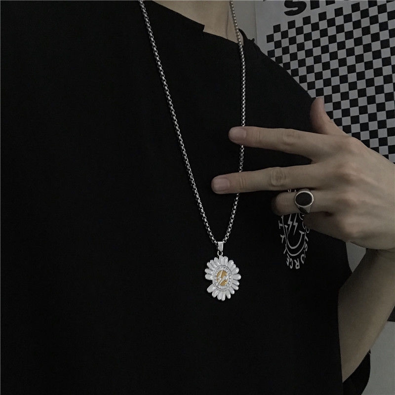 Dây Chuyền Mặt Hình Hoa Cúc Nhỏ Phong Cách Hip Hop Thời Trang 22194 Dành Cho Nam Nữ