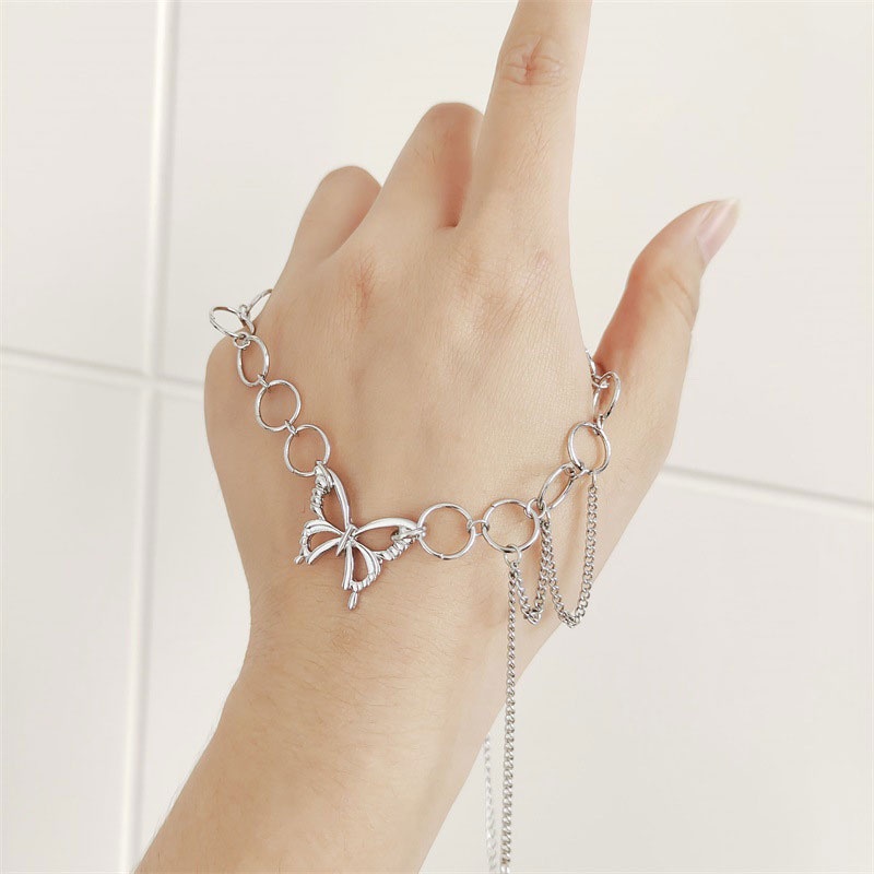 Vòng cổ nhiều lớp mặt hình bướm thời trang cho nữ