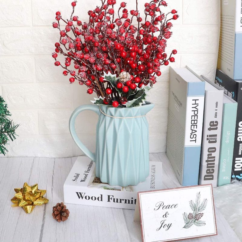 1/3 Nhánh quả mọng nhân tạo xinh xắn dùng để trang trí