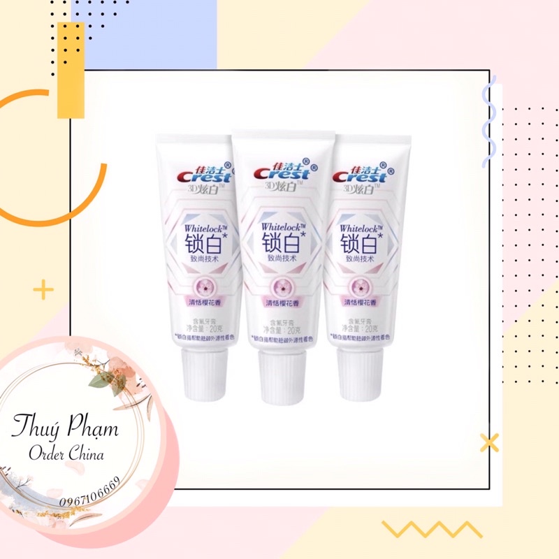 Kem Đánh Răng Làm Trắng Hoa Anh Đào Crest 20g