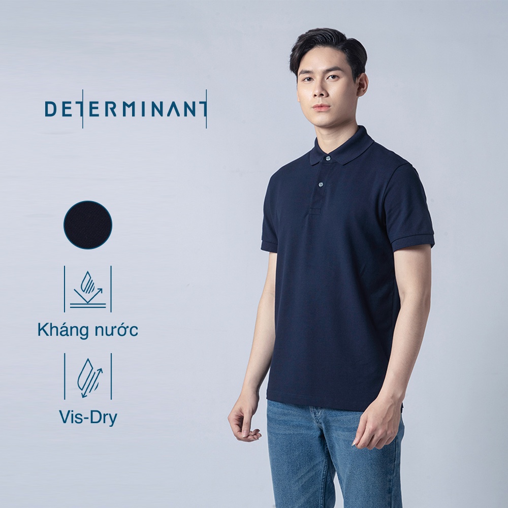 Áo thun nam Polo cao cấp kháng nước tay ngắn DETERMINANT form rộng - màu xanh đậm - Navy [DETP01]