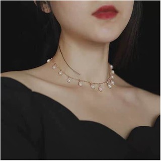 Choker trân châu tòn ten sang trọng