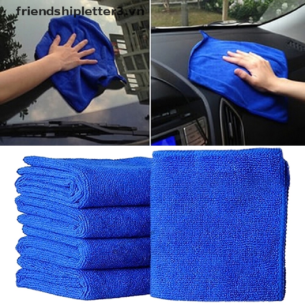 Bộ 5 Khăn Lau Xe Hơi Bằng Sợi Vải Màu Xanh Dương 3Vn Tốt Cho Sức Khỏe