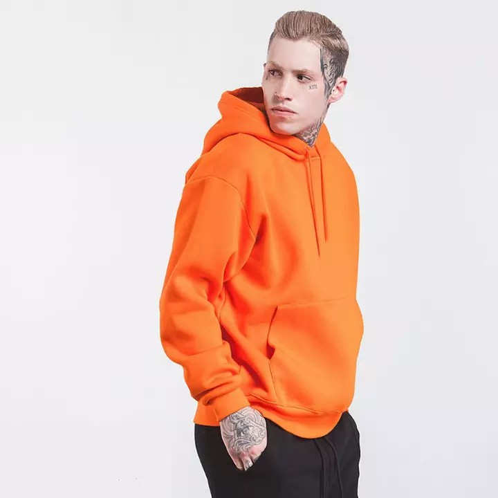 Áo Hoodie Trơn Màu Cam - Hoodie Orange Basic