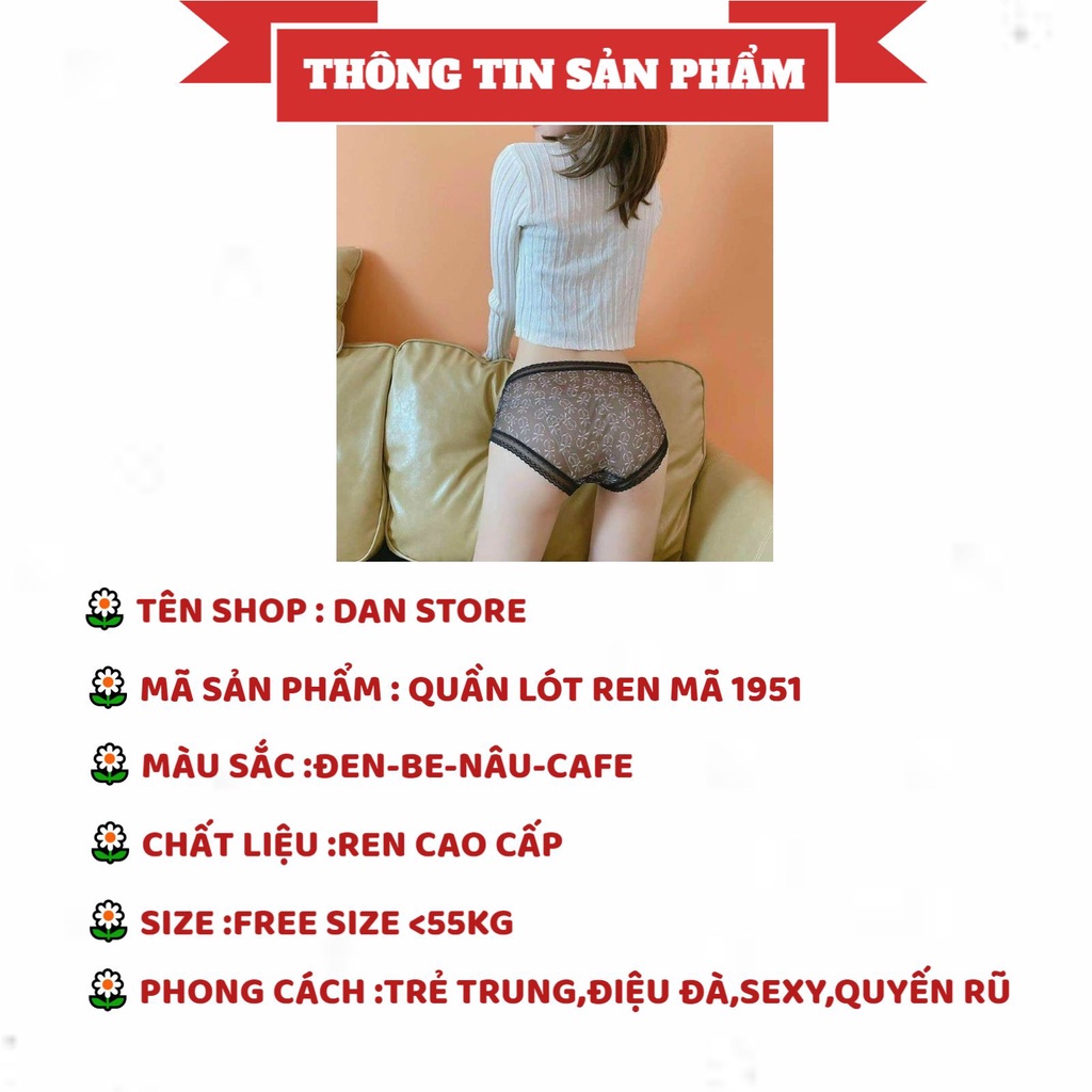 Quần Lót Nữ - Quần lót tàng hình thiết kế đính nơ nhỏ CK DAN STORE MÃ 1951