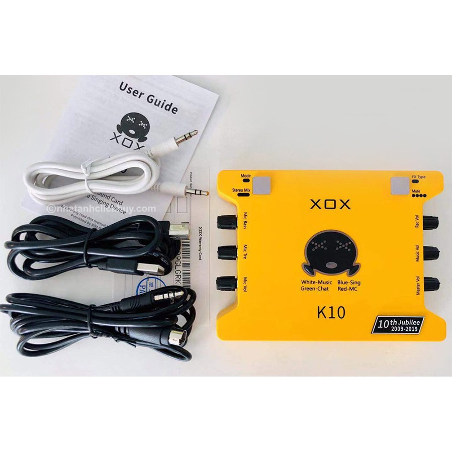 Combo thu âm chuyên nghiệp Soundcard XOX K10 2020 - Mic Takstar PC-K200 kèm dây live,kẹp mic, màng lọc âm tặng tai nghe