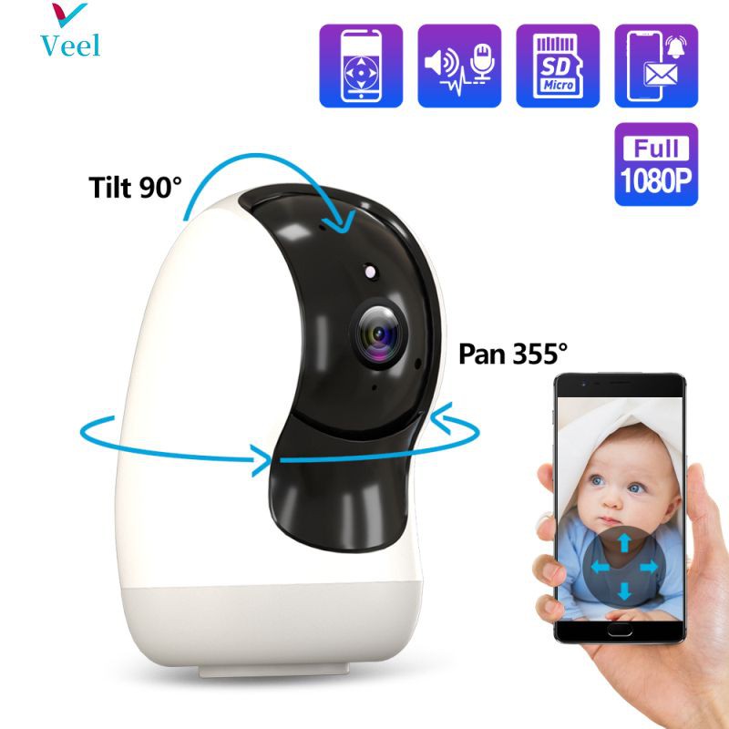 【Ready Stock】 1080P  IP Camera Security Camera WiFi Wireless CCTV Camera Surveillance IR Night Vision P2P Baby Monitor Pet Camera 【Veel】