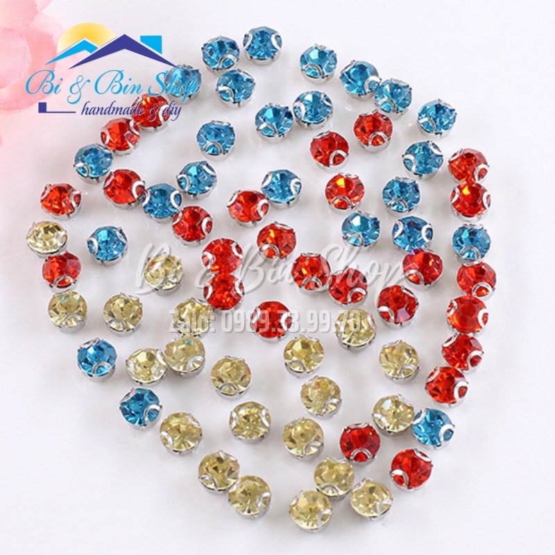 150 Viên Đá Đế S12-3mm Tròn 2D Hạt Pha Lê Đính kết Trang Phục, Làm Phụ Kiện Thời Trang