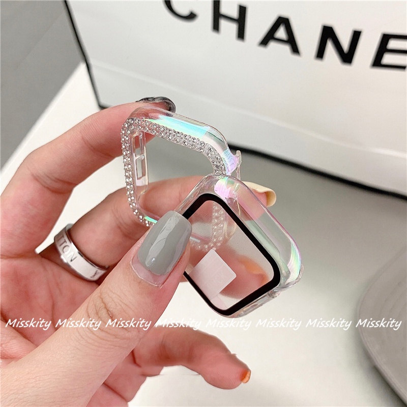 Ốp Bảo Vệ Bằng Pc Cứng Nhiều Màu Sắc Cho Apple Watch Series 7 6 SE 5 4 45mm 41 40mm 44mm