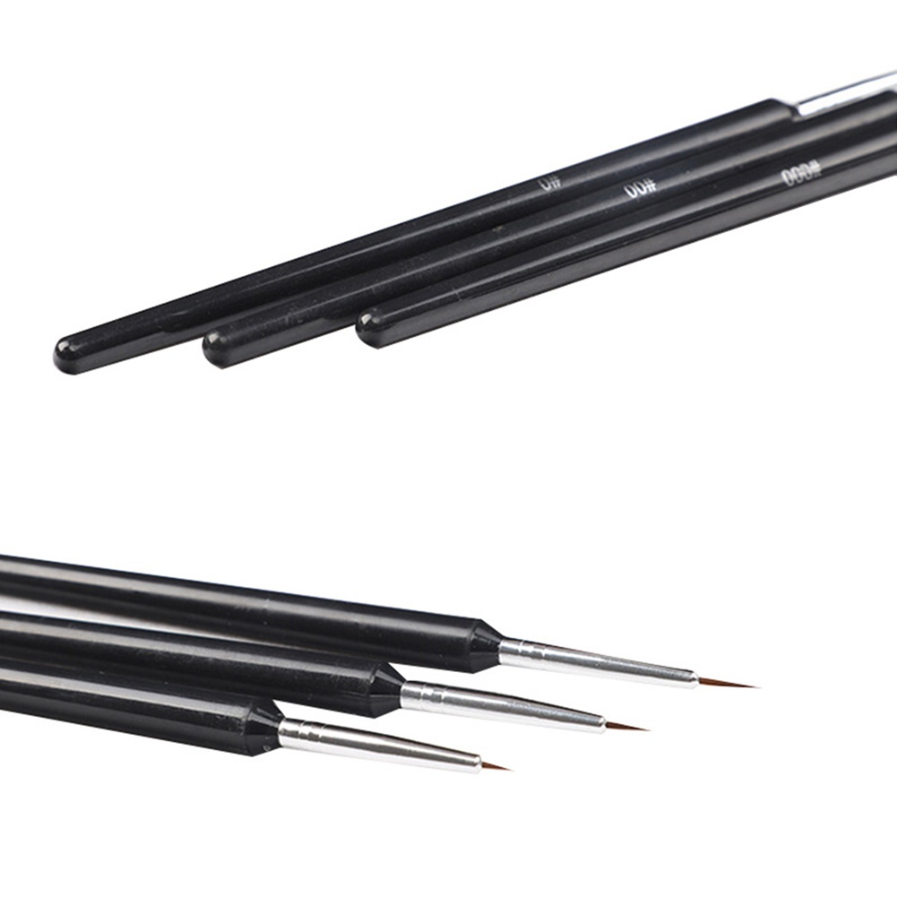 Set 3 Cọ Vẽ Móng Tay Nghệ Thuật Dạng Móc Kéo Dây Hoa