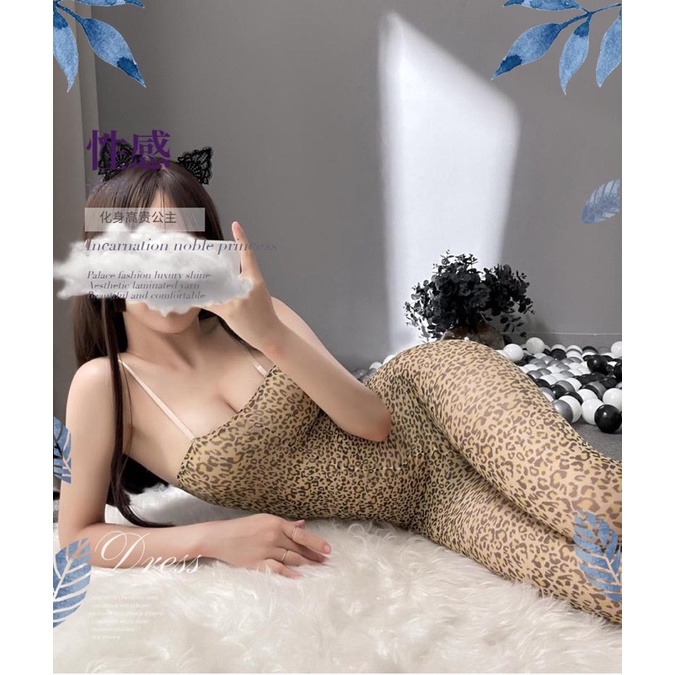 ME4005 Tất Liền Thân Body Hoạ Tiết Báo ME• Cosplay Nàng Báo Sexy • ME4005