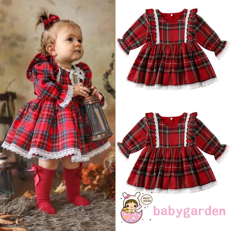 Đầm xòe ca-rô xinh xắn cho bé gái