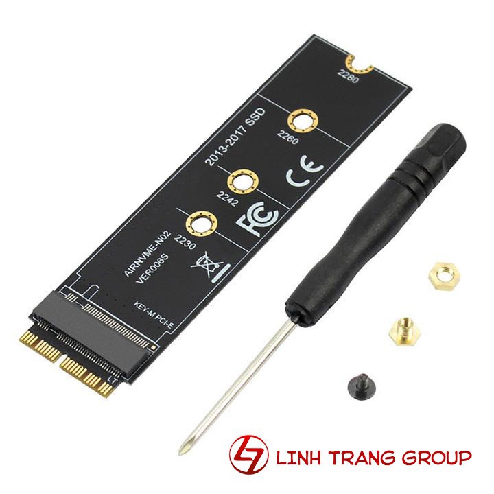 Adapter gắn SSD M.2 PCIe NVMe cho laptop táo 2013-2017 - MA05