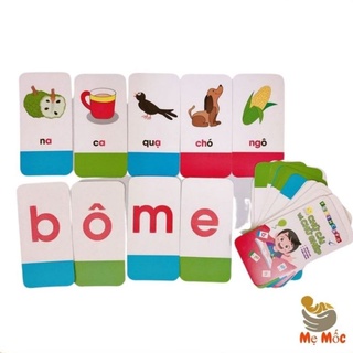 Bộ thẻ học Flashcard 40 tranh giúp bé tập đọc và ghép chữ cái (29 chữ cái, 11 chữ ghép)