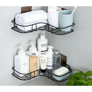 Kệ Góc Thép Không Gỉ Sơn Tĩnh Điện Nhà Tắm, Kệ Tam Giác Nhà Bếp Dán Tường Siêu Dính Chịu Lực 10kg.