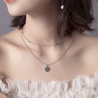 Dây chuyền 2 sợi kép phong cách hàn Quốc