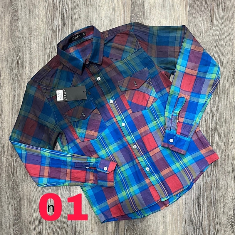 Sơ Mi Caro Loang Màu Mới