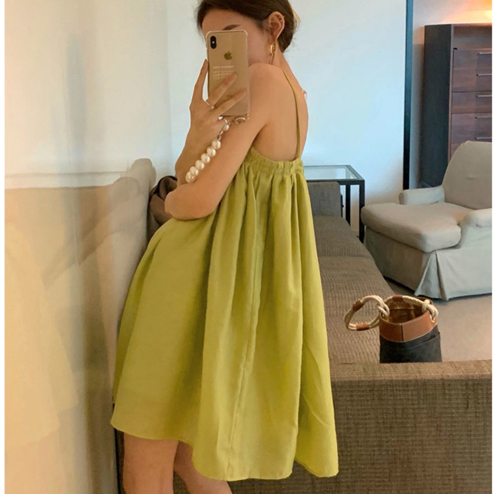 Đầm  dây dáng dài thời trang đi biển xinh xắn dành cho nữ