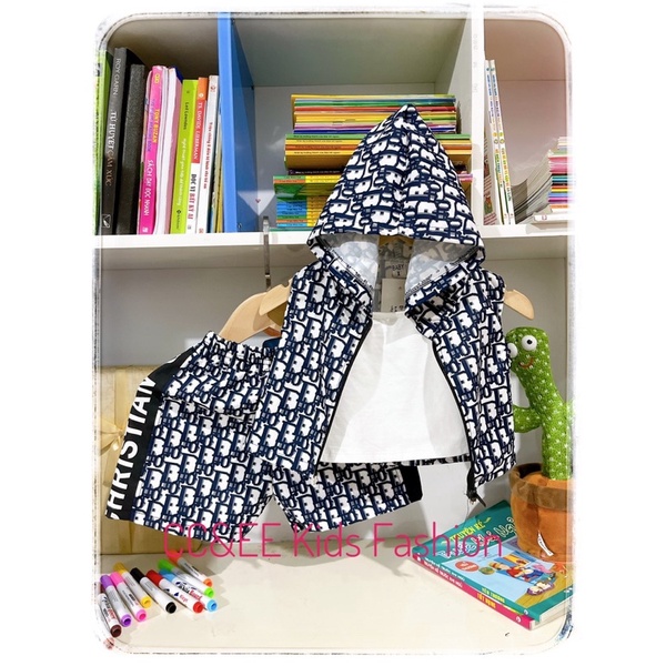 Bộ khoá mũ Di..O in tràn phong cách 3 chi tiết cho bé