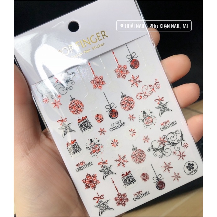 Sticker tổng hợp Noel 2022 - Phụ kiện Nail Giá Rẻ