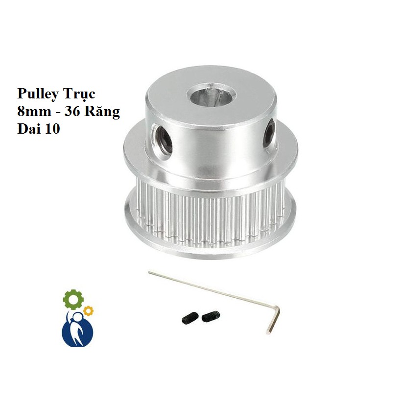 Pulley Trục 8mm - 36 Răng Đai 10