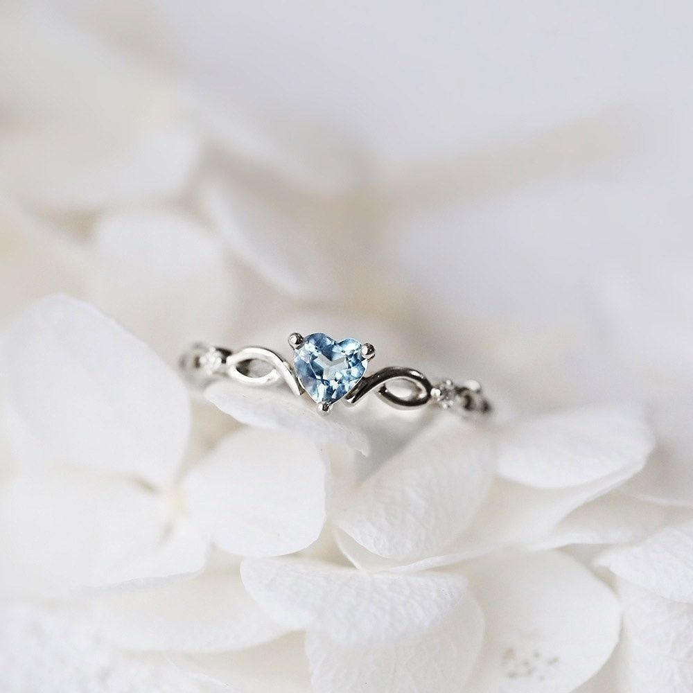 Nhẫn Đeo Tay Hình Trái Tim Đính Đá Zircon Thời Trang Cho Nữ|Lãng Mạn Đơn Giản