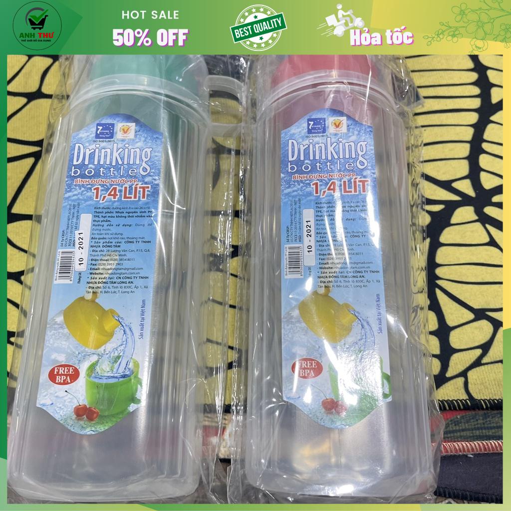 Bình nhựa đựng nước 1,4L an toàn khi sử dụng