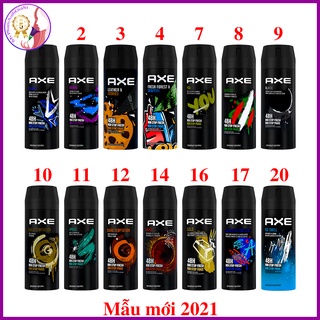 Xịt khử mùi Axe toàn thân nam tính mạnh mẽ ngăn ngừa mùi cơ thể 150ml Châu Âu