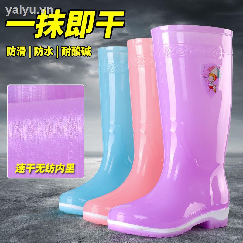 Ủng Đi Mưa Trong Suốt Chống Thấm Nước Chống Trượt Màu Kẹo Dễ Thương Cho Nữ | BigBuy360 - bigbuy360.vn