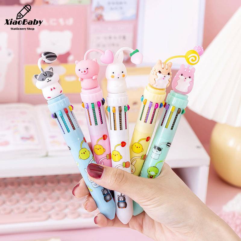 Bút Bi 10 Trong 1 Họa Tiết Hoạt Hình Dễ Thương Bắt Mắt Sành Điệu
