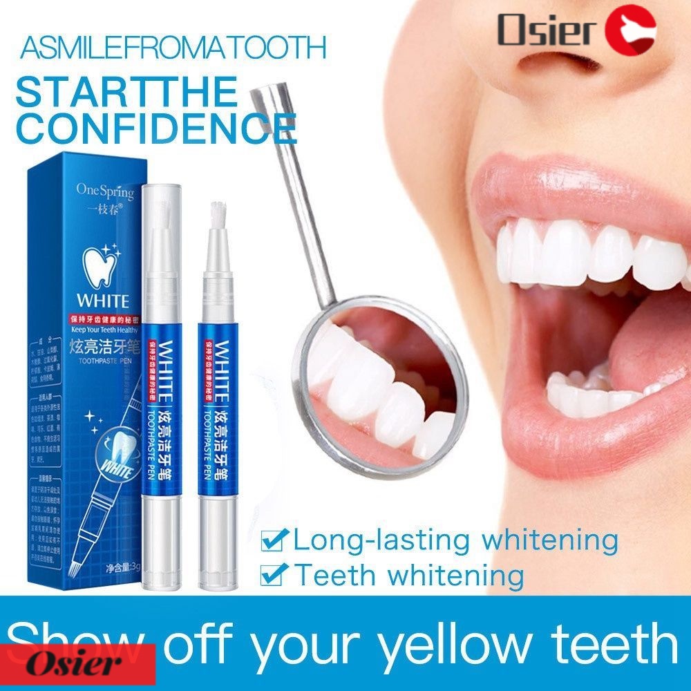 Set 1 Bút Mực Gel Làm Trắng Răng Hình Mặt Cười Tức Thì Chăm Sóc Răng Miệng