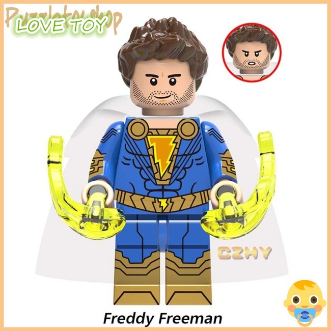 Set mô hình lắp ráp nhân vật siêu anh hùng Nkodok Shazam Freddy đồ chơi siêu độc đáo X0247