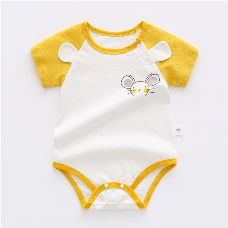 Bộ body cộc đồ liền thân cho bé KYS+ bodysuit vải 100% cotton mềm mịn mẫu quần áo sơ sinh cho bé từ 4 -13kg BD03