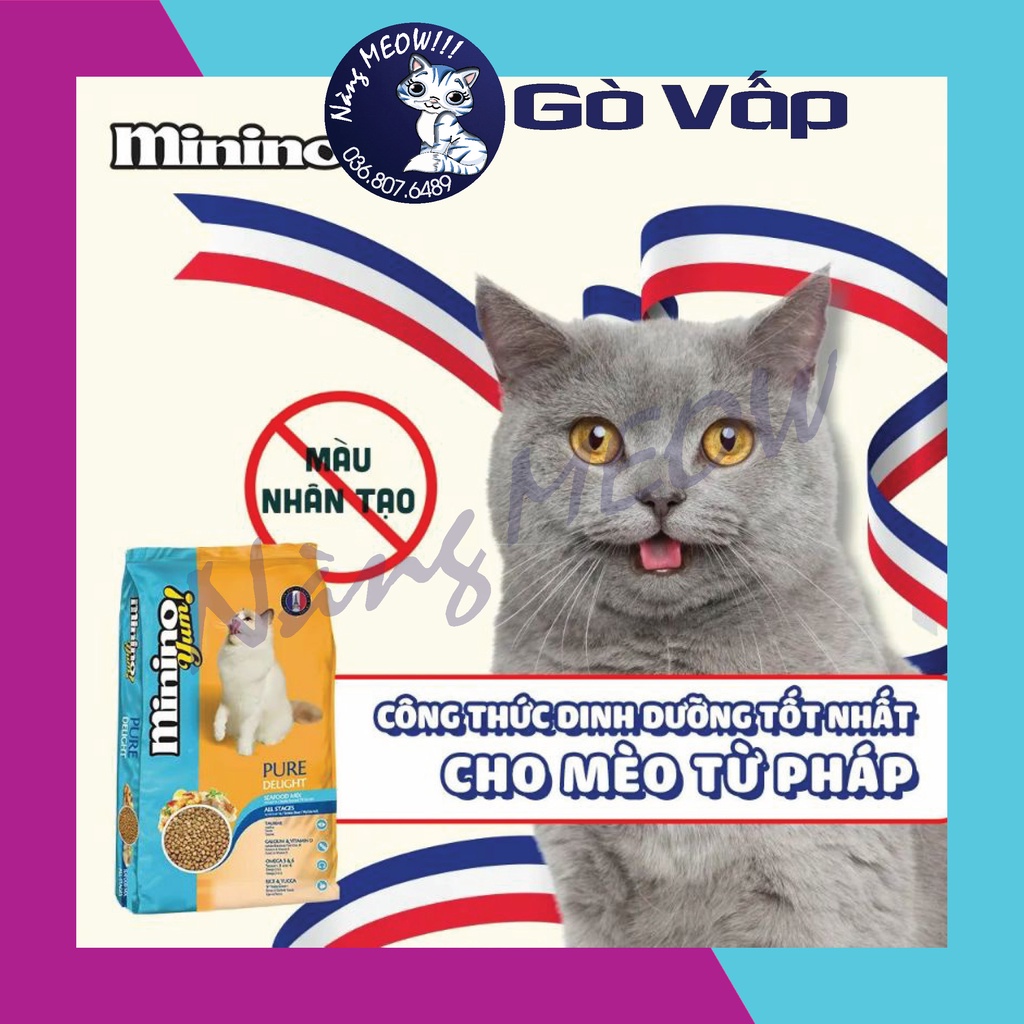 Hạt MININO YUM 1.5kg thức ăn mèo vị hải sản - NÀNG MEOW