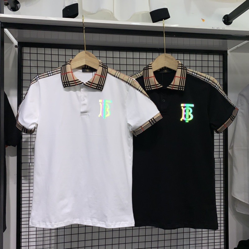 Áo thun cổ trụ❤️Áo thun cổ bẻ thêu logo nổi bật (Chất cotton 100% co dãn 4 chiều) | BigBuy360 - bigbuy360.vn