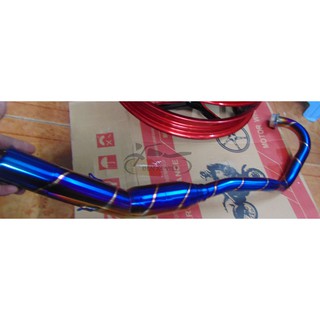 Cổ pô bầu hơi inox màu ti tan 7 màu cho xe Exciter 150 - cổ pô Exciter