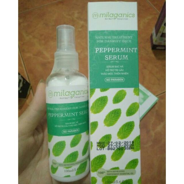 Serum Bạc Hà Trị Gàu Milaganics 100ml