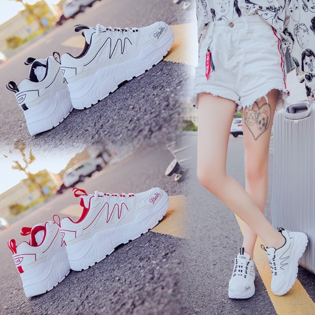 Giày Thể Thao Đế Cao 🍁FREESHIP🍁Giày Thể Thao Nữ Cá Tính